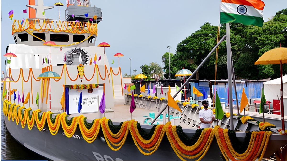 Cochin Shipyard launches 7th anti-submarine warfare vessel ‘Machilipatnam’: