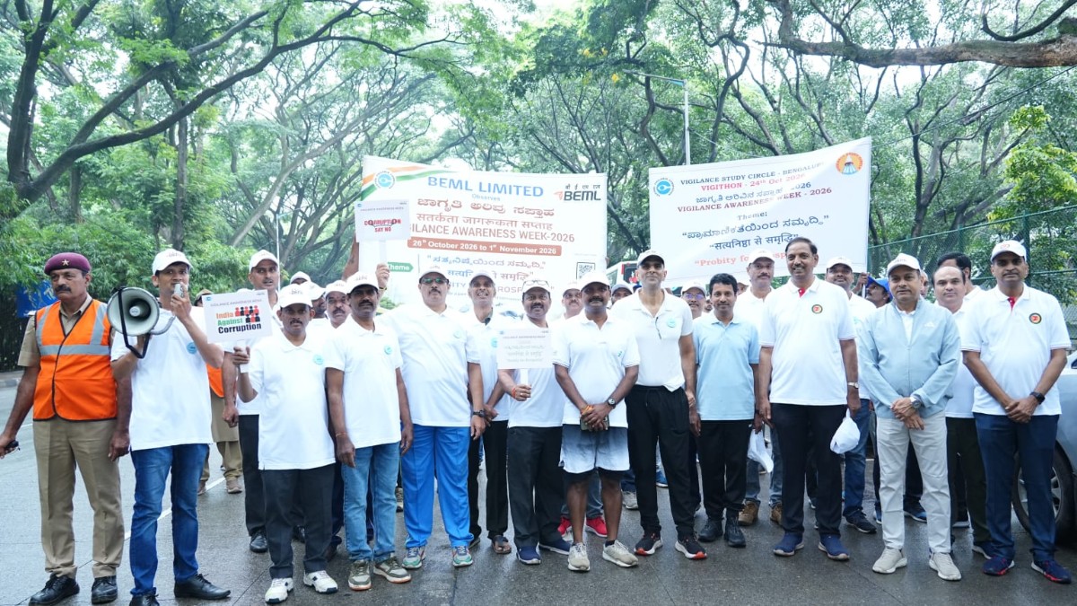 BEML leads Vigilance Walkathon in Bengaluru