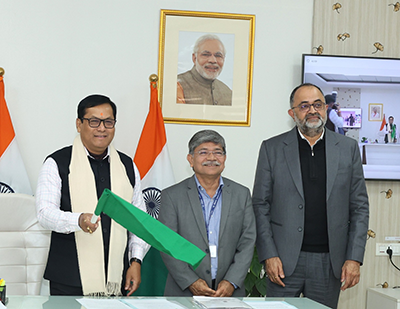 Sonowal flags-off Steel Cutting of Indiaâ€™s First Green Tug for Deendayal Port Authority