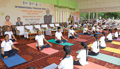 International Yoga Day celebrated at NLC India Ltd