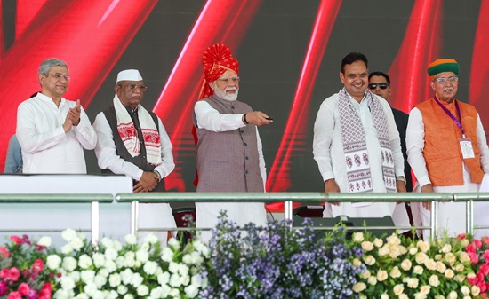 PM lays foundation stone of 2 projects & inaugurates 3 projects of POWERGRID