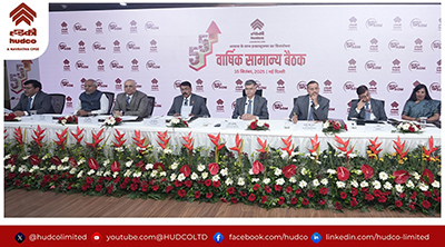 HUDCO holds its 55th AGM at HUDCO Bhawan through video conferencing