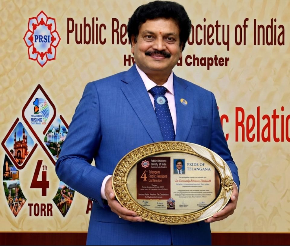 NLC CMD Prasanna Kumar Motupalli conferred “Pride of Telangana” Award