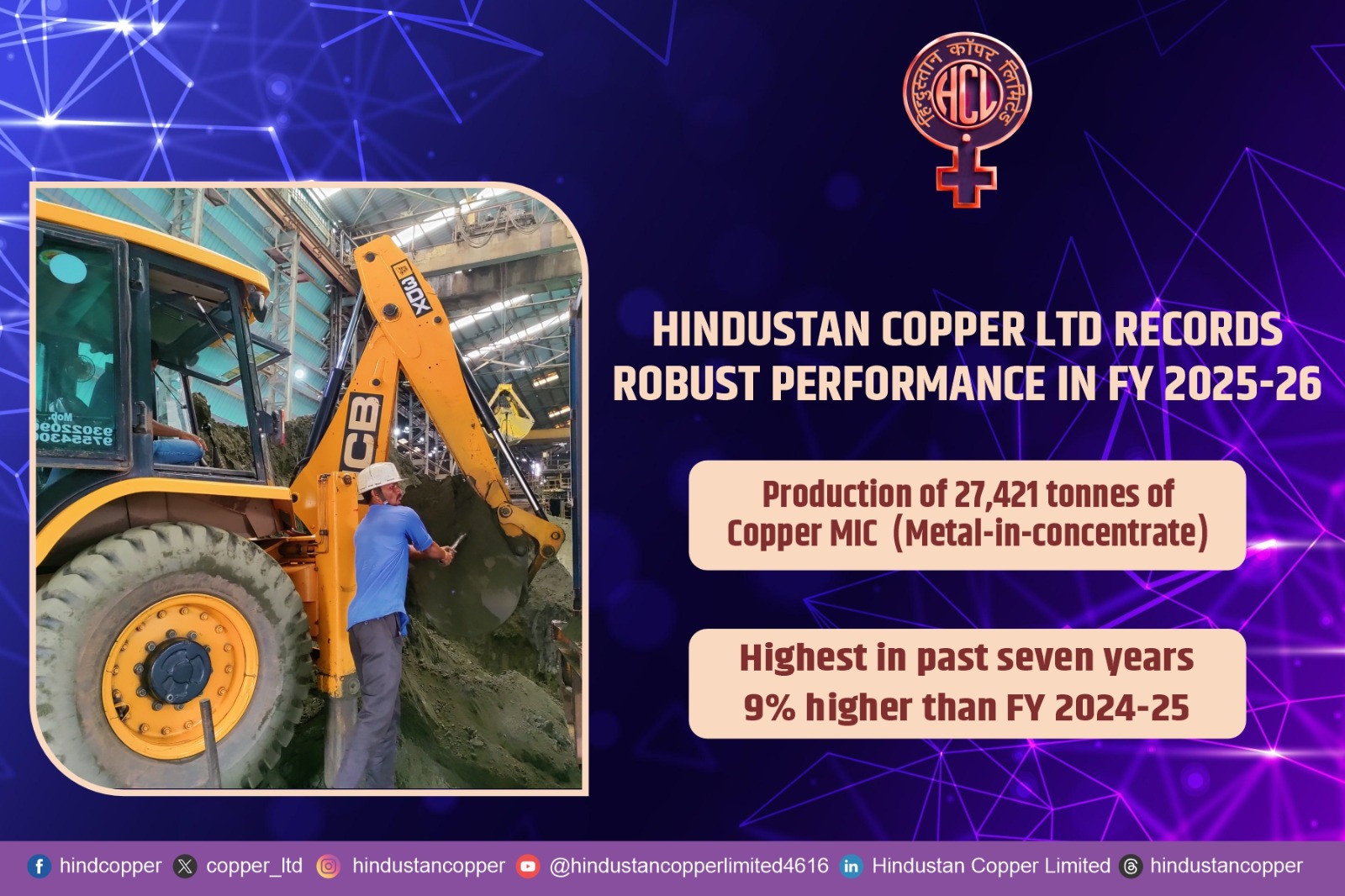 Hindustan Copper records Strong Operational Performance in FY 2025–26