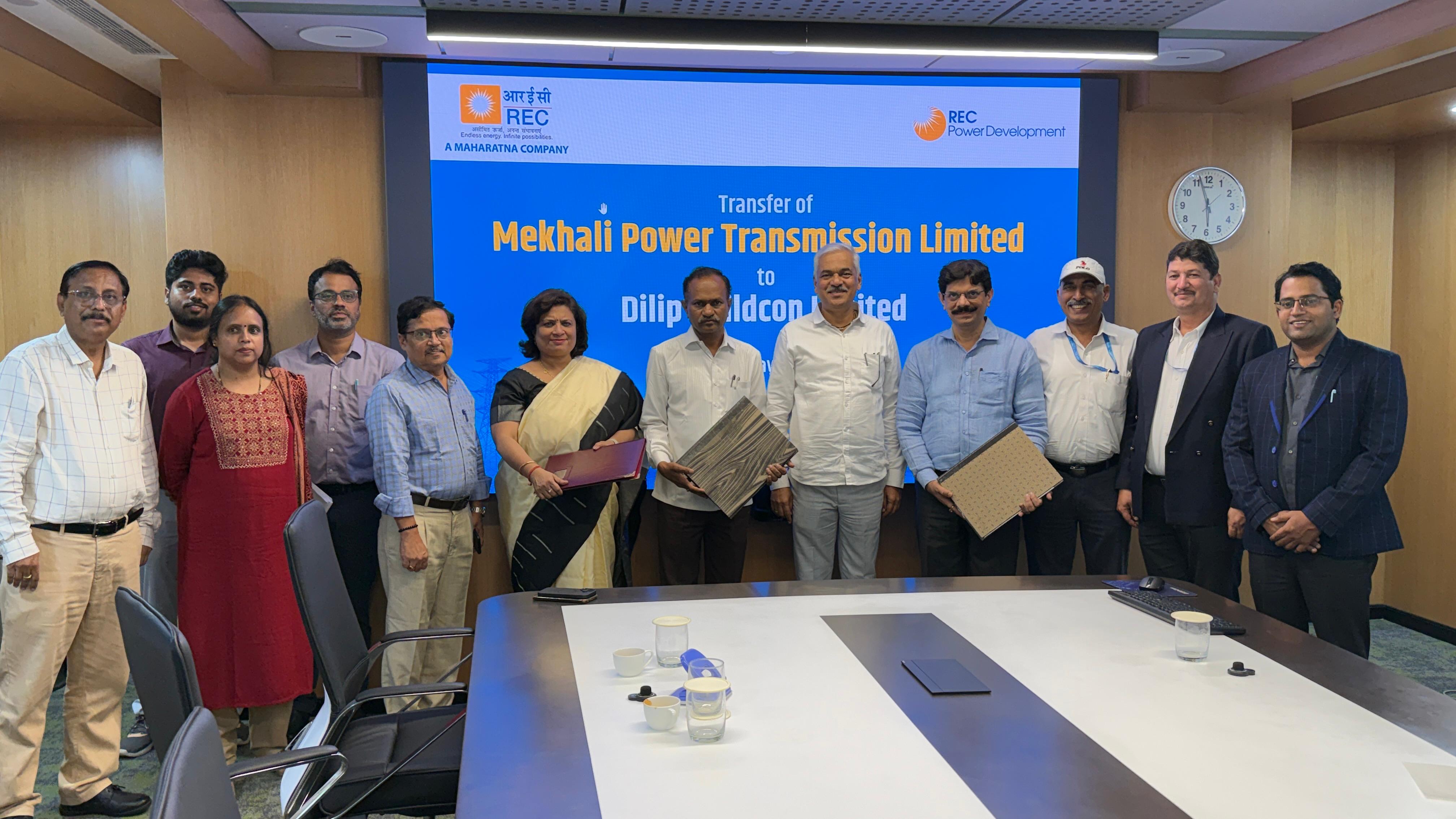 RECPDCL hands over Mekhali Power Transmission to Dilip Buildcon